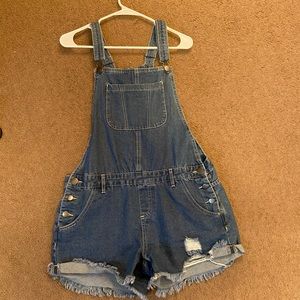 Denim overalls